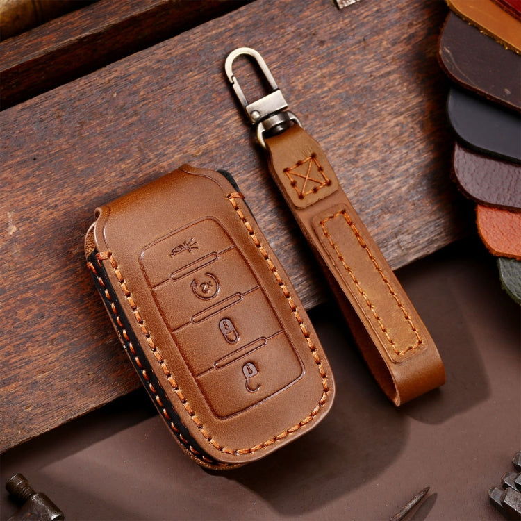 For Dodge Ram 4-button C161 Car Key Leather Protective Case (Brown) - Car Key Cases by PMC TechLife | Online Shopping South Africa | PMC TechLife | Buy Now Pay Later Mobicred