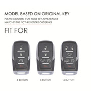 For Dodge Ram 6-button C163 Car Key Leather Protective Case (Black)