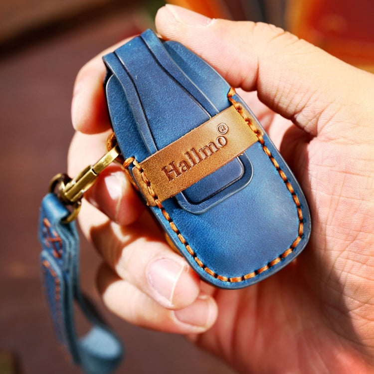 For Ford Focus/Mondeo/Maverick/Explorer/Escort/Edge 2017-2018 C231 Car Key Leather Protective Case (Blue) - Car Key Cases by PMC TechLife | Online Shopping South Africa | PMC TechLife | Buy Now Pay Later Mobicred
