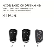 For Cadillac / CT5 / CT6 / XT6 4-button C086 Car Key Leather Protective Case (Brown)