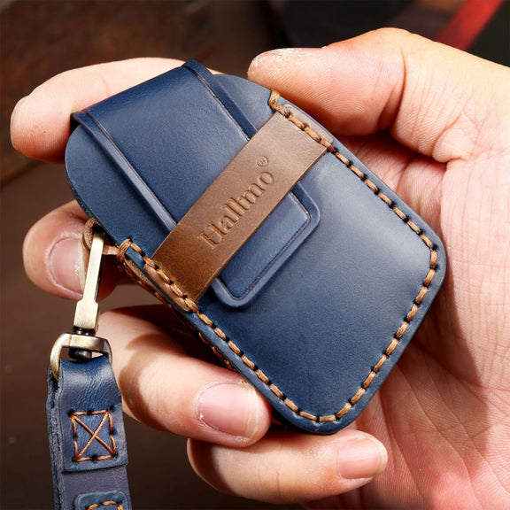 For Cadillac / CT5 / CT6 / XT6 C088 Car Key Leather Protective Case (Blue)