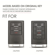 For Cadillac 5-button C091 Car Key Leather Protective Case (Blue)