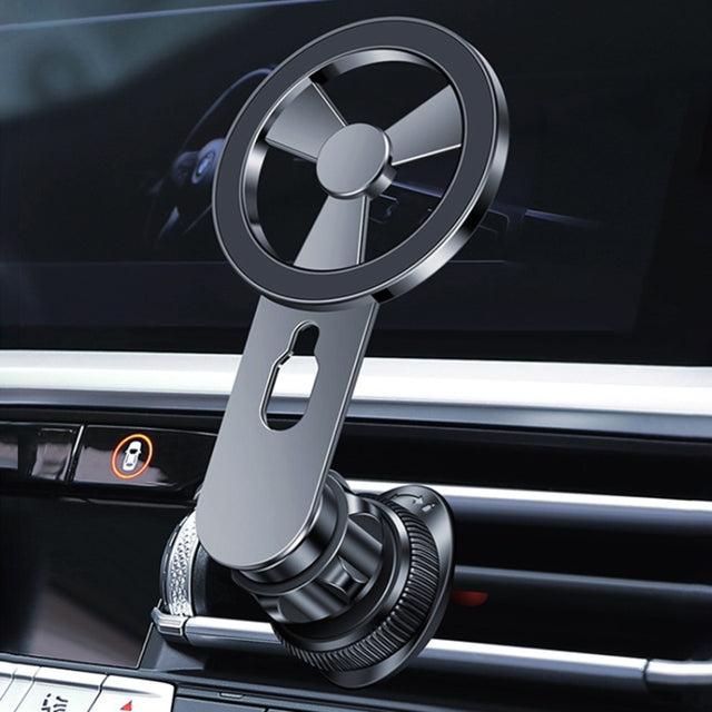 F73 MagSafe Magnetic Suction 360 Degree Rotating Car Phone Holder (Black)