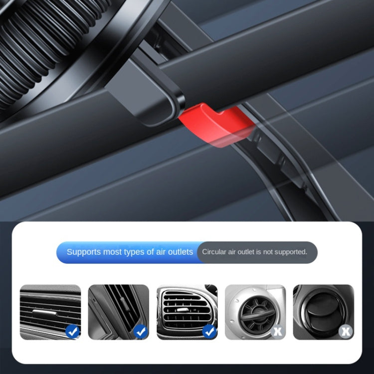 F73 MagSafe Magnetic Suction 360 Degree Rotating Car Phone Holder (Silver) - Car Holders by PMC TechLife | Online Shopping South Africa | PMC TechLife | Buy Now Pay Later Mobicred