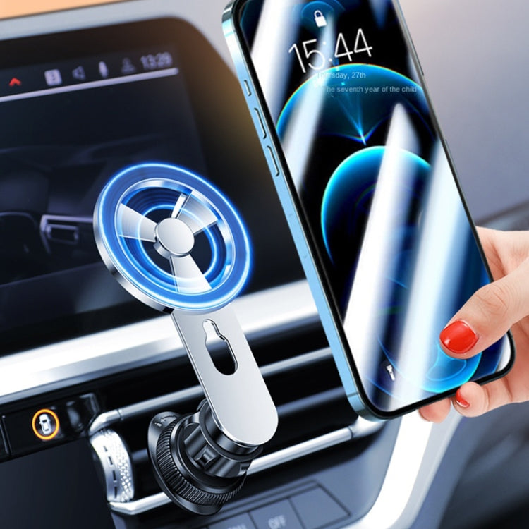 F73 MagSafe Magnetic Suction 360 Degree Rotating Car Phone Holder (Silver) - Car Holders by PMC TechLife | Online Shopping South Africa | PMC TechLife | Buy Now Pay Later Mobicred