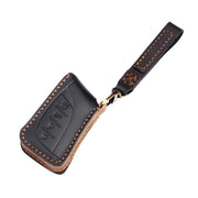 For Lexus 4-button Hallmo Car Cowhide Leather Key Protective Cover Key Case(Blue)
