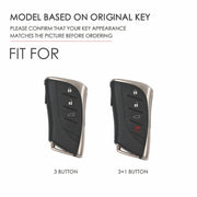 For Lexus 4-button Hallmo Car Cowhide Leather Key Protective Cover Key Case(Blue)