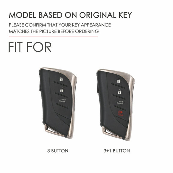 For Lexus 4-button Hallmo Car Cowhide Leather Key Protective Cover Key Case(Blue)