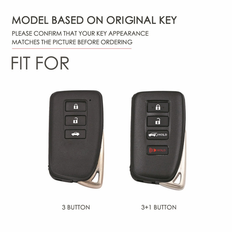 For Lexus 3-button Hallmo Car Cowhide Leather Key Protective Cover Key Case(Brown)