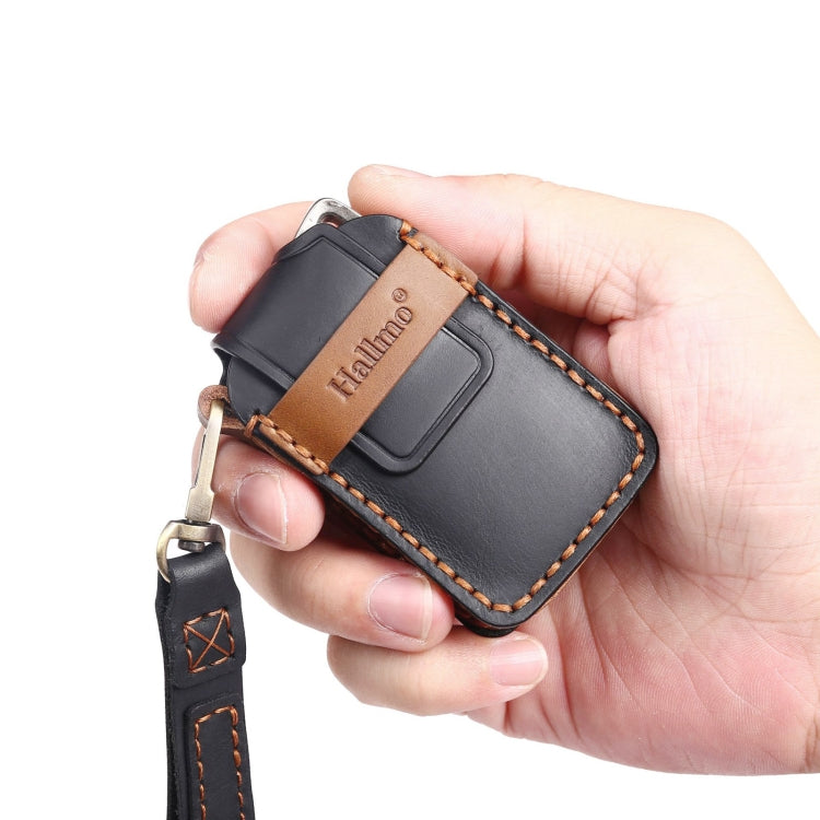 For Lexus 4-button Hallmo Car Cowhide Leather Key Protective Cover Key Case(Brown)
