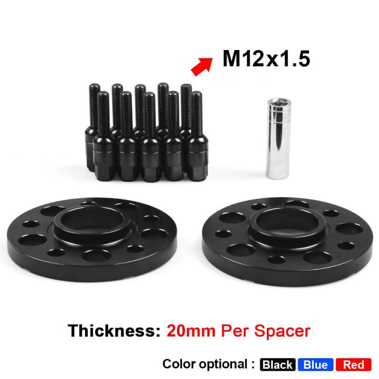 For Mercedes-Benz 20mm Car Modified Wheel Hub Flange Center Wheel Spacer with M12x1.5 Screws (Black) - Wheels Tires & Parts by PMC TechLife | Online Shopping South Africa | PMC TechLife | Buy Now Pay Later Mobicred