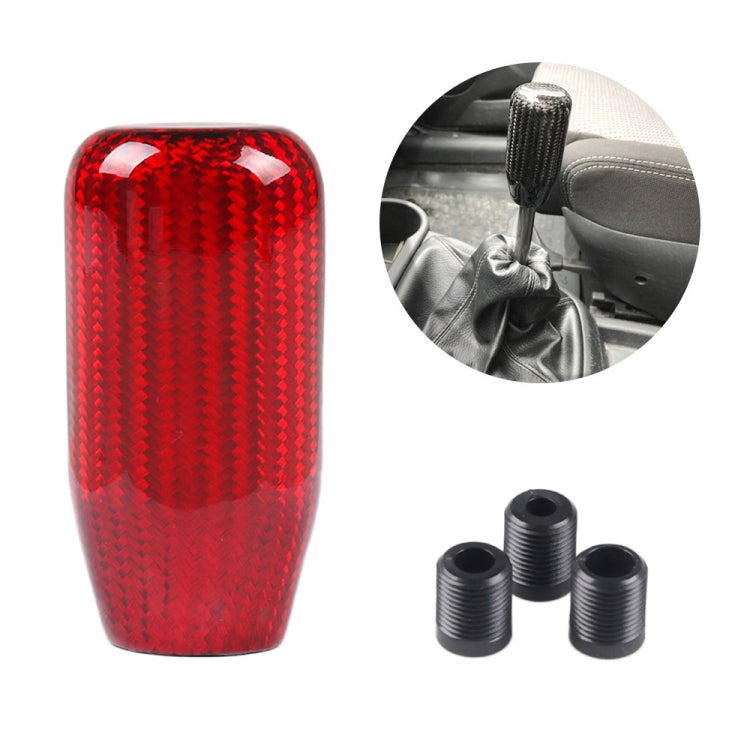 Universal Car Real Carbon Fiber Gear Head (Red) - Shift Knob by PMC TechLife | Online Shopping South Africa | PMC TechLife | Buy Now Pay Later Mobicred