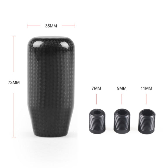 Universal Car Real Carbon Fiber Gear Head (Black)