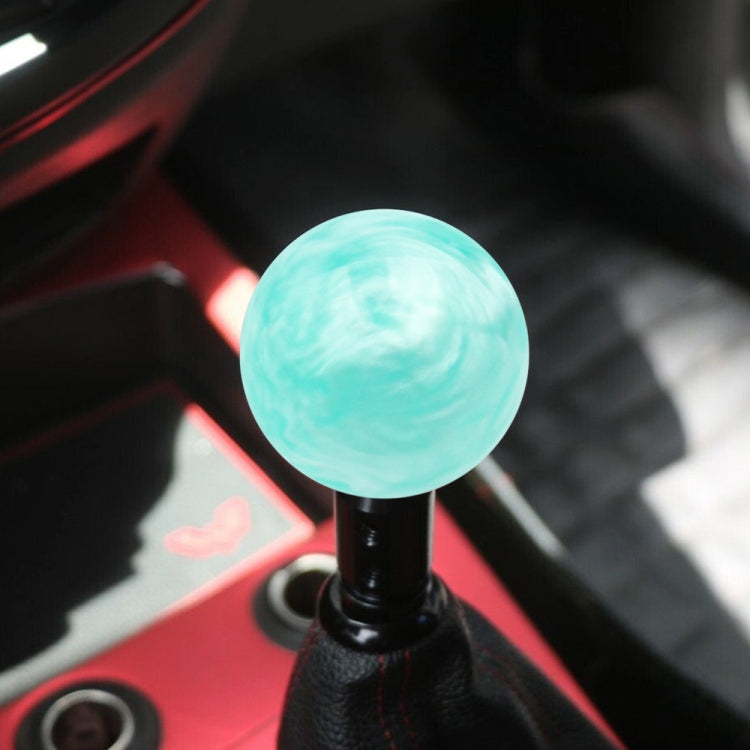 Car Modified Marble Star Gear Head Shifter Cover with Adapter (Light Green)