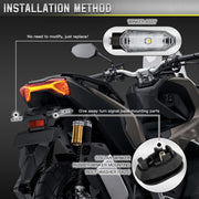 2pcs For Honda RS150 XRE300 CRF300 X-ADV Motorcycles LED Turn Signal Light(Black)