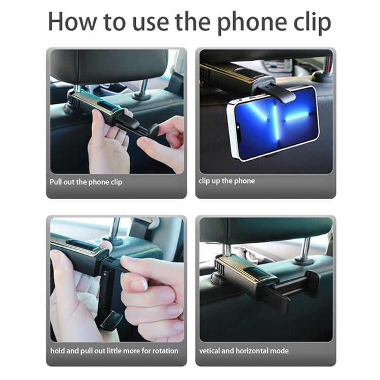 G202 Car Creative Phone Bracket Hook 360 Degree Rotating Telescopic Bracket(Black) - Universal Car Holders by PMC TechLife | Online Shopping South Africa | PMC TechLife | Buy Now Pay Later Mobicred
