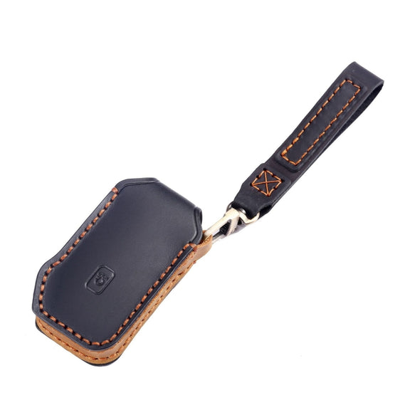 For Kia Sorento / Seltos 2021 / K5 Hallmo Car Cowhide Leather Key Protective Cover Key Case(Brown)