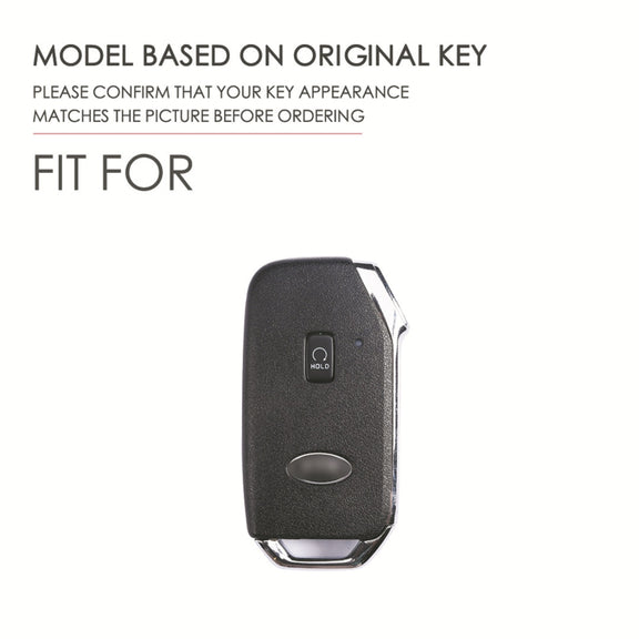 For Kia Sorento / Seltos 2021 / K5 Hallmo Car Cowhide Leather Key Protective Cover Key Case(Blue)
