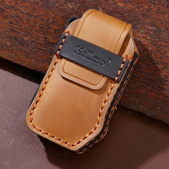 For Kia Sorento / Seltos 2021 / K5 Hallmo Car Cowhide Leather Key Protective Cover Key Case(Blue)
