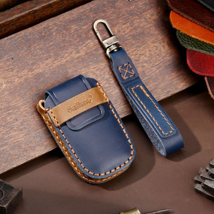 For Kia Sportage R / K5 / K4 / K2 / KX3 Hallmo B Style Car Cowhide Leather Key Protective Cover Key Case(Blue) - free shipping - PMC TechLife - Order now!
