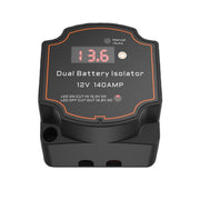 IP68 12V 140A Car Yacht RV Smart Dual Battery Isolation Controller VSR Digital Display Voltmeter