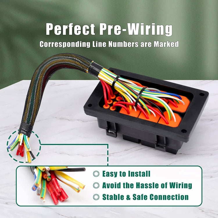 12V 4 Pin Car 6 Slots IP66 Waterproof Relay Fuse Box with Cable - Fuse by PMC TechLife | Online Shopping South Africa | PMC TechLife | Buy Now Pay Later Mobicred