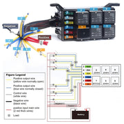 24V 5 Pin Car 6 Slots Water-resistant Relay Fuse Box with Cable