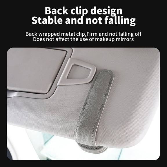 Car Sun Visor Glasses Clip Multi-functional Card Storage Bracket (Grey)
