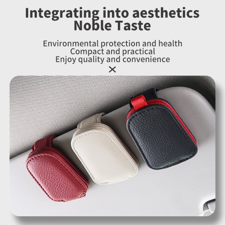 Car Sun Visor Glasses Clip Multi-functional Card Storage Bracket (Black)