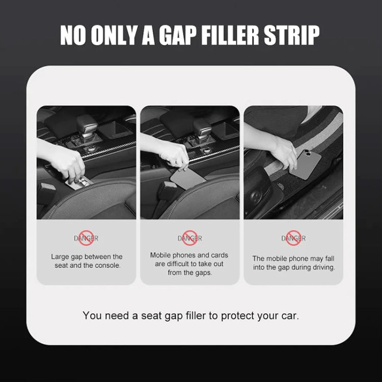 Car Seat Gap Bar Car Interior Armrest Box Gap Leak-proof Filler (Brown)
