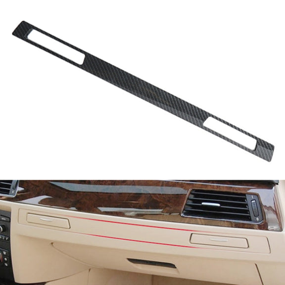 For BMW 3 Series E90 Left Driving Dashboard Water Cup Holder Decorative Frame 5145 7138 797-CT(Carbon Fiber Black)