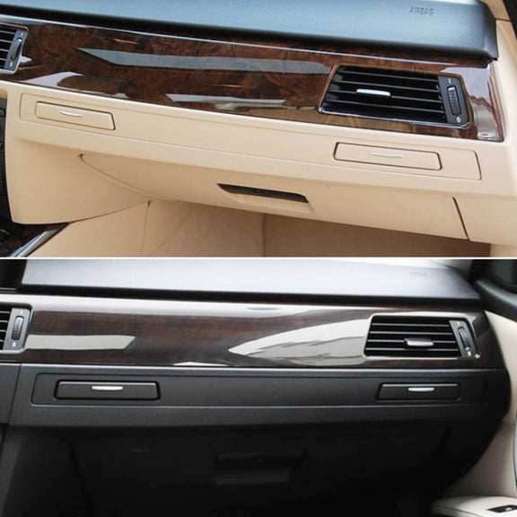 For BMW 3 Series E90 Left Driving Dashboard Water Cup Holder Decorative Frame 5145 7138 797(Black)