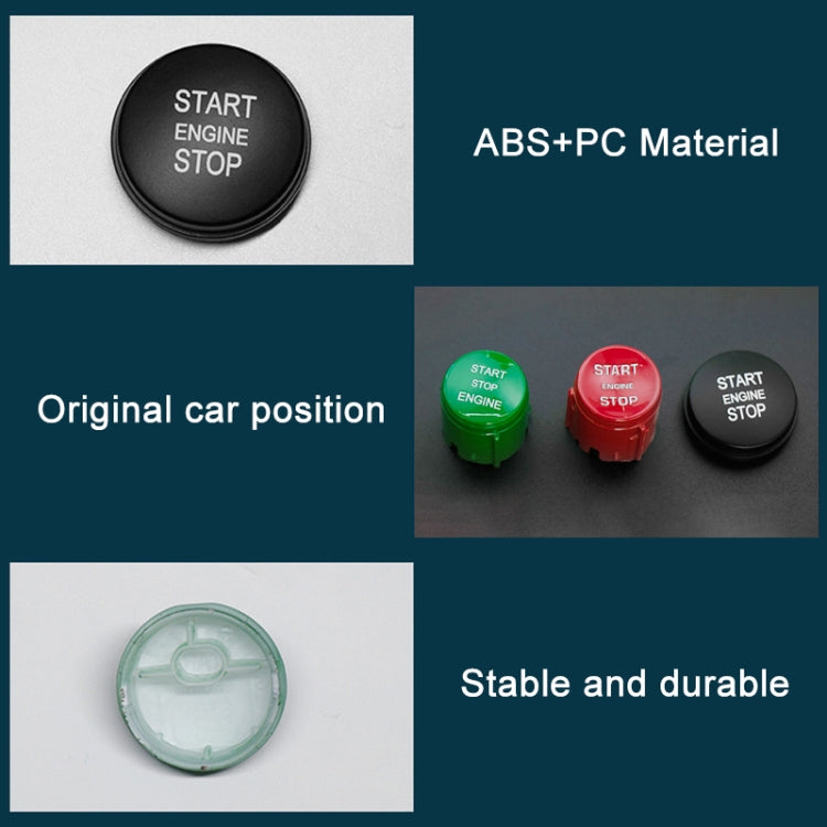 One-key Start Engine Stop Switch Button for Land Rover Freelander 2, Left Driving (Black)