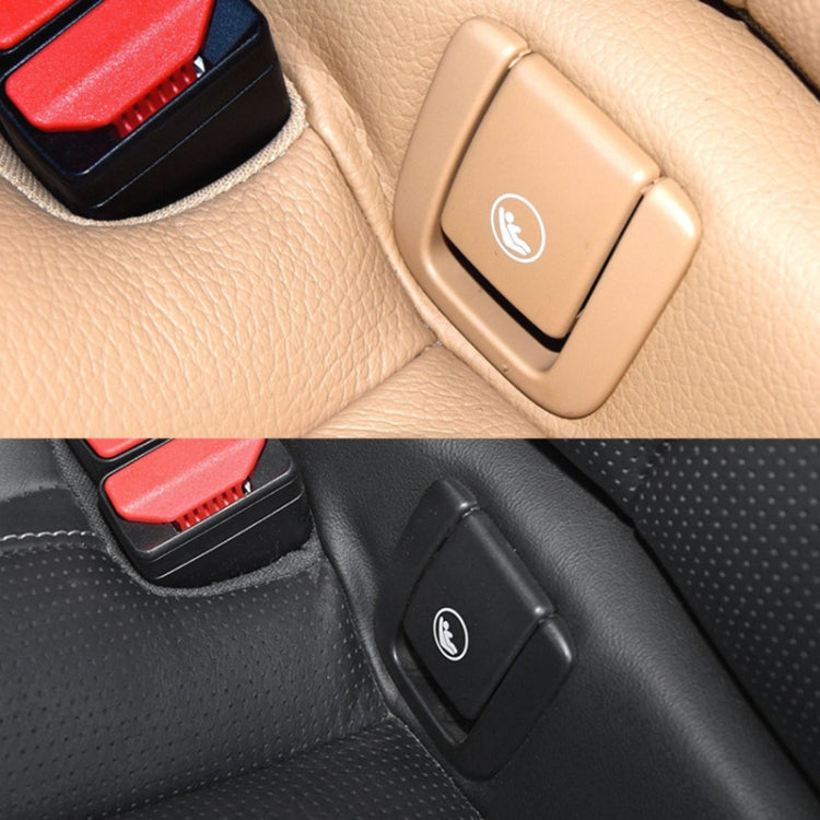 Child Seat Rear Row Seat Safety Belt Anchor Cover For volvo V90 / S90 / S60 / XC40 / XC60, Left-Drive(Beige White)