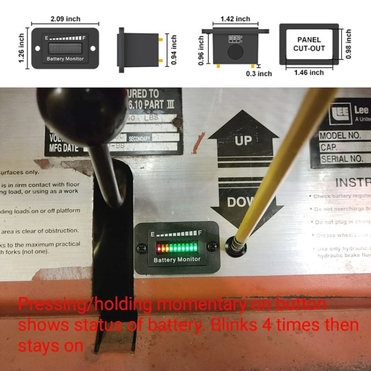 BM210 Electric Vehicles / Golf Carts LED Battery Indicator Adjustable Voltage 12V-72V - Car Modification by PMC TechLife | Online Shopping South Africa | PMC TechLife | Buy Now Pay Later Mobicred