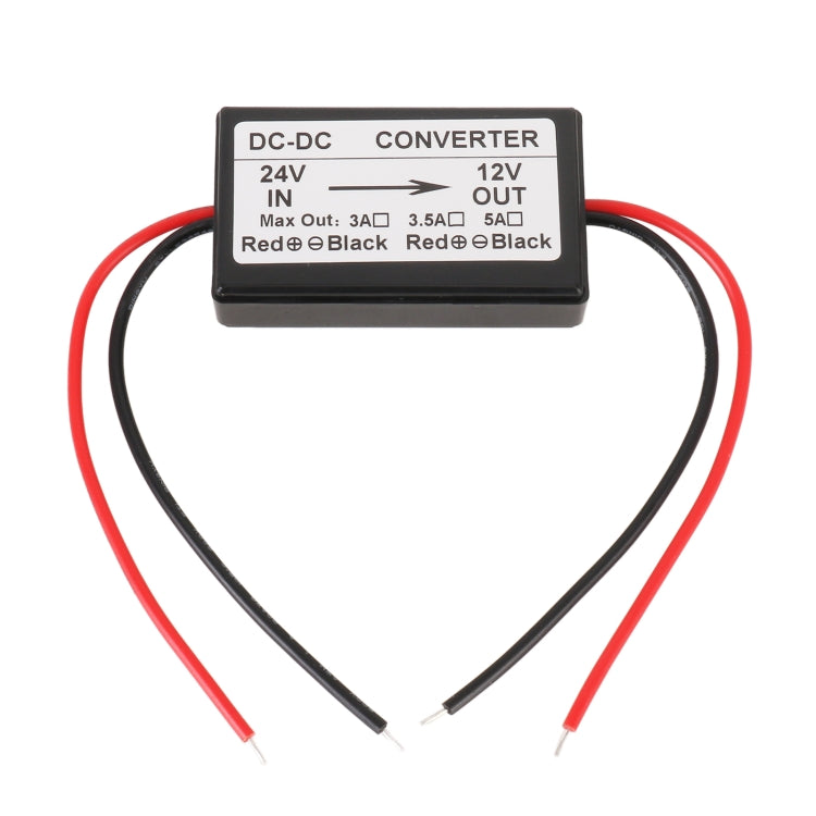 DC24V-12V 3.5A Car Power Step-down Transformer - Voltage Stabilizer by PMC TechLife | Online Shopping South Africa | PMC TechLife | Buy Now Pay Later Mobicred