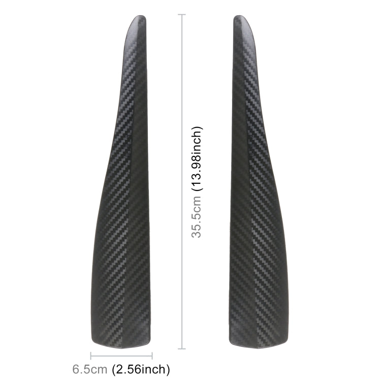 1 Pair Car Carbon Fiber Silicone Bumper Strip, Style: Long (Black) - Anti Collision Sticker by PMC TechLife | Online Shopping South Africa | PMC TechLife | Buy Now Pay Later Mobicred