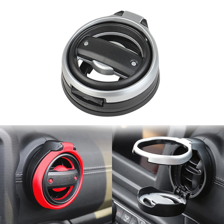 For Jeep Wrangler JK 2007-2017 JL / JT 2018+ Car Air Conditioner Air Vent Water Cup Holder (Silver) - Car Drink Holders by PMC TechLife | Online Shopping South Africa | PMC TechLife | Buy Now Pay Later Mobicred