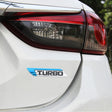 1 Pair Car Turbo Personalized Aluminum Alloy Decorative Stickers, Size: 11.5 x 2.5 x 0.5cm (Blue) - 3D Metal Sticker by PMC TechLife | Online Shopping South Africa | PMC TechLife | Buy Now Pay Later Mobicred