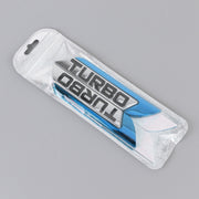 1 Pair Car Turbo Personalized Aluminum Alloy Decorative Stickers, Size: 11.5 x 2.5 x 0.5cm (Blue)