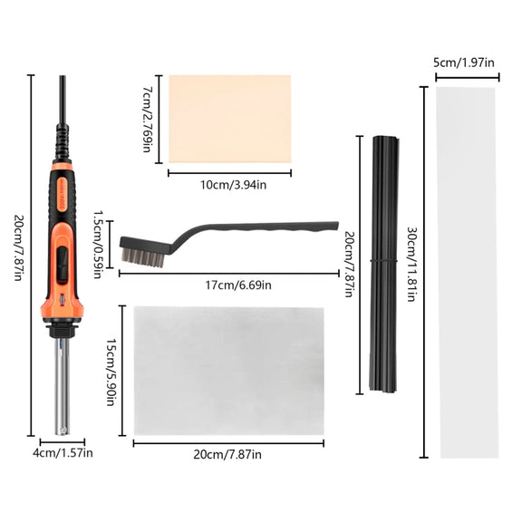 100W Electric Soldering Iron Plastic Welding Machine Car Bumper Repair Plier, AU Plug (White)