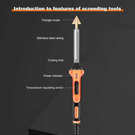 100W Electric Soldering Iron Plastic Welding Machine Car Bumper Repair Plier, AU Plug (Red)