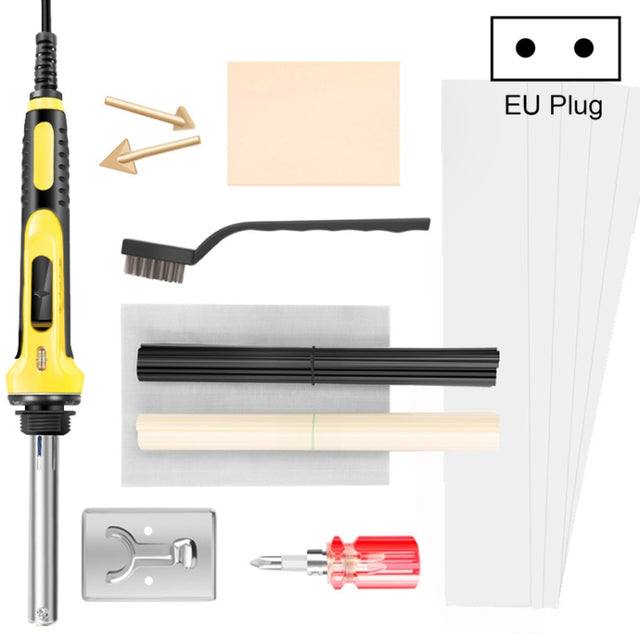100W Electric Soldering Iron Plastic Welding Machine Car Bumper Repair Plier, EU Plug (Yellow)