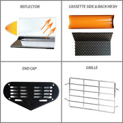 220V 1050W Heat Light Infrared Dryer Spray Paint Heating Curing Lamp Baking Booth Heater, US Plug