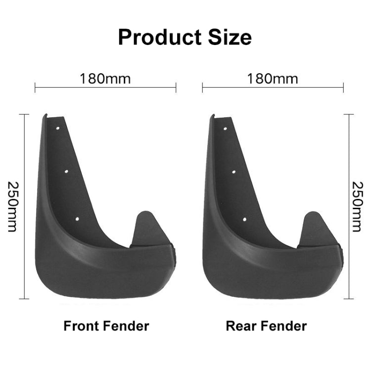 4pcs/set Car Auto Universal Soft Plastic Splash Flaps Mudguards Fender Guard - free shipping - PMC TechLife - Order now!