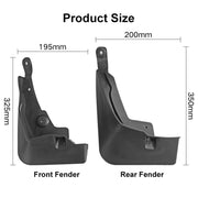For Toyota RAV4 2019 4pcs/Set Car Auto Soft Plastic Splash Flaps Fender Guard