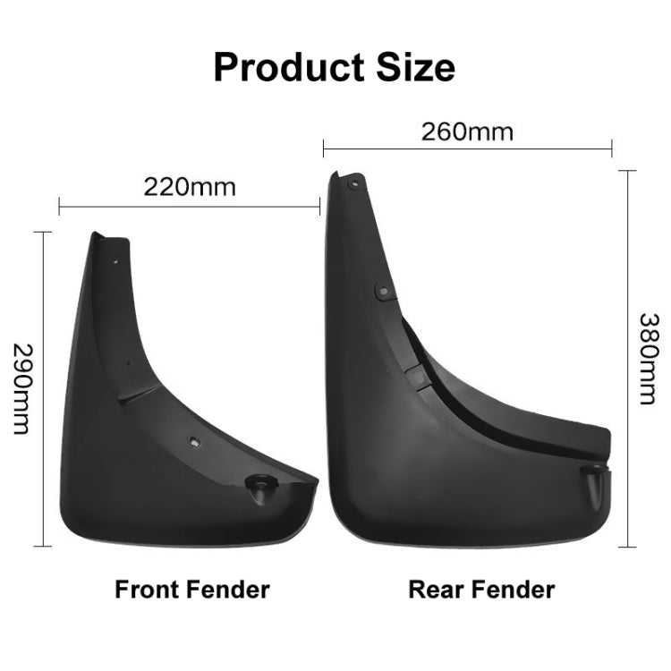 For Jeep Renegade 2015-2021 4pcs/Set Car Auto Soft Plastic Splash Flaps Fender Guard - Mudguards by PMC TechLife | Online Shopping South Africa | PMC TechLife | Buy Now Pay Later Mobicred