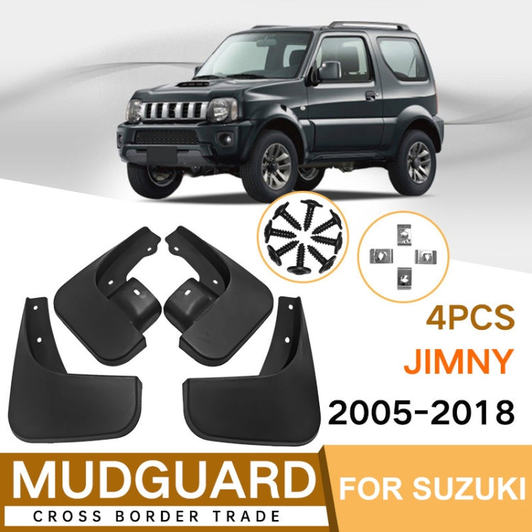For Suzuki Jimny 2005-2018 4pcs/Set Car Auto Soft Plastic Splash Flaps Fender Guard - Mudguards by PMC TechLife | Online Shopping South Africa | PMC TechLife