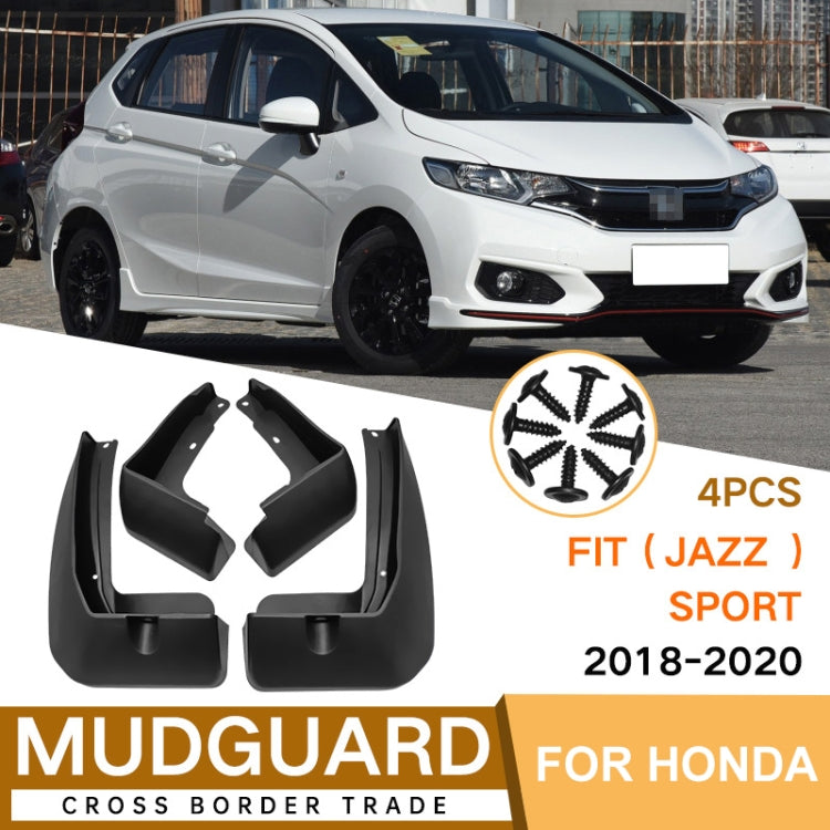For Honda Fit Jazz Sport 2018-2020 4pcs/Set Car Auto Soft Plastic Splash Flaps Fender Guard - Mudguards by PMC TechLife | Online Shopping South Africa | PMC TechLife | Buy Now Pay Later Mobicred