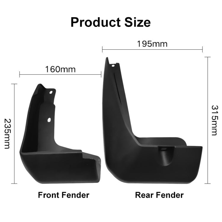 For Honda Fit Jazz Sport 2018-2020 4pcs/Set Car Auto Soft Plastic Splash Flaps Fender Guard - Mudguards by PMC TechLife | Online Shopping South Africa | PMC TechLife | Buy Now Pay Later Mobicred